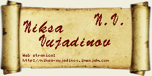Nikša Vujadinov vizit kartica